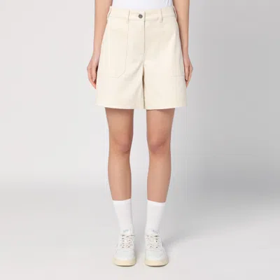 Moncler Short White In Cotton