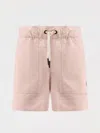Moncler Light Pink Logo Patch Shorts In Pink