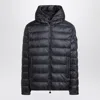 Moncler Short Zip-up Puffer Coat In Blue
