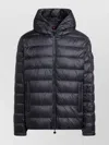 Moncler Short Zip-up Puffer Coat In Black