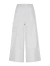 MONCLER CROPPED WIDE LEG TROUSERS.