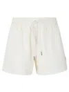 Moncler Stretch Shorts With Textured Finish In Neutral