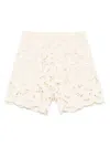 Moncler Shorts Aus Makramee In Neutrals