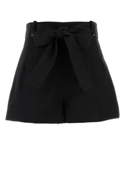 Moncler Black Polyester Blend Shorts In 999
