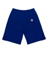 Moncler Short De Bain À Bords Tricolores In Blue