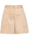 Moncler Bermuda En Gabardine De Coton