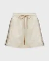 Moncler Shorts Crochet Accent Cotton Natural