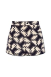 Moncler Mini Cotton Shorts For Women In Turquoise