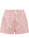 Moncler Shorts With Logo In Pink