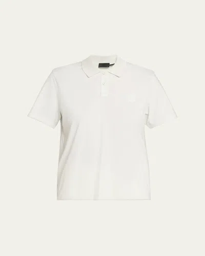 Moncler Short-sleeve Logo Polo In White