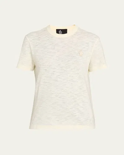 Moncler Short-sleeve Logo T-shirt In White