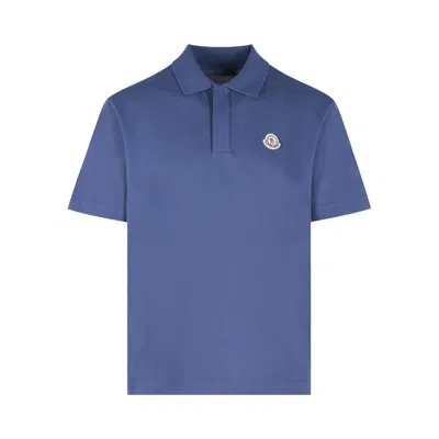 Pre-owned Moncler Short-sleeve Polo 'blue' | Men's Size L