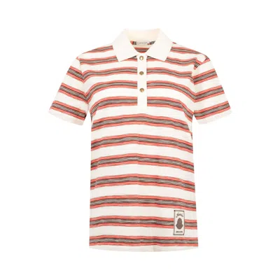 Pre-owned Moncler Short-sleeve Polo 'natural' | White | Women's Size Xs