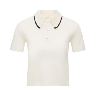 Pre-owned Moncler Short-sleeve Polo 'white' | Women's Size M