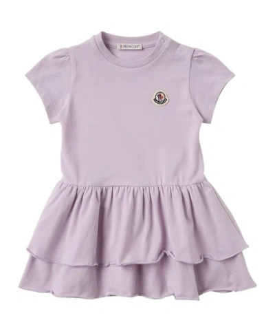 Moncler Babies' Shortsleeve Tiered Dress In Pink