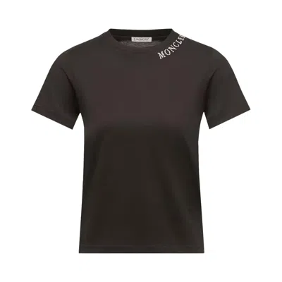 Pre-owned Moncler Short-sleeve T-shirt 'black' | Women's Size L