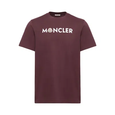 Pre-owned Moncler Short-sleeve T-shirt 'burgundy' | Red | Men's Size M