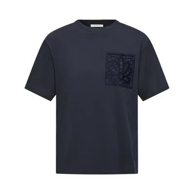 Pre-owned Moncler Short-sleeve T-shirt 'navy' | Blue | Women's Size M