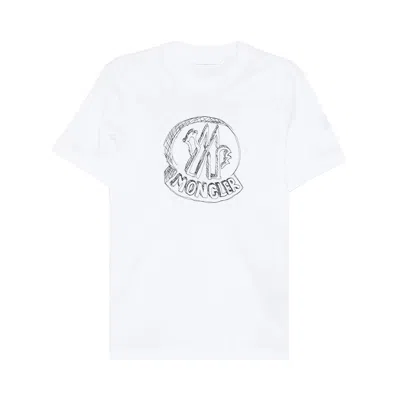 Pre-owned Moncler Short-sleeve T-shirt 'white' | Men's Size M