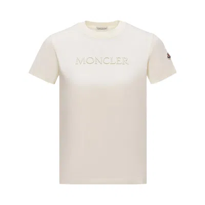 Pre-owned Moncler Short-sleeve T-shirt 'white' | Women's Size L