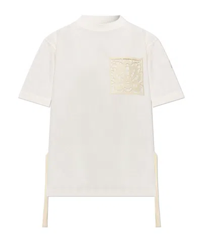 Moncler Short-sleeved Crewneck T-shirt In White