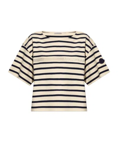 Moncler Short-sleeved T-shirt In Neutral