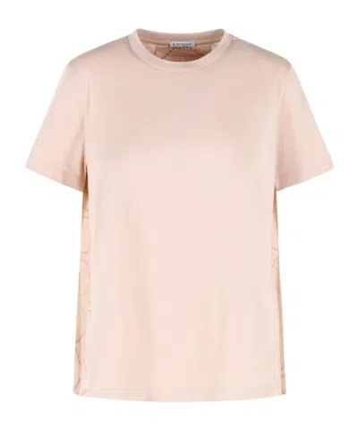Moncler Short-sleeved T-shirt In Pink