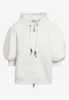 Moncler Drawstring-hood Kangaroo-pocket Jacket In White