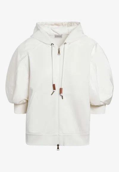 MONCLER SHORT-SLEEVED ZIP HOODIE