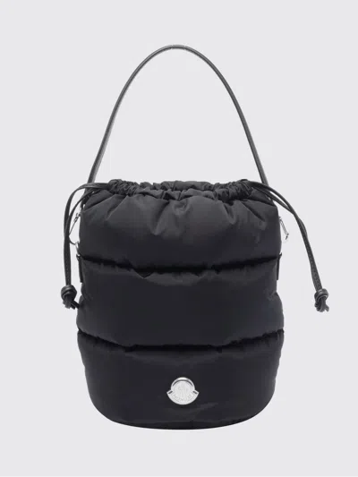 Moncler Caradoc Fabric Bucket Bag With Adjustable Strap In Black