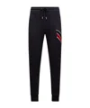 Moncler Side Logo Patch Jogging Trousers In Blue