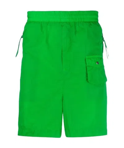 Moncler Side Pocket Shorts In Green