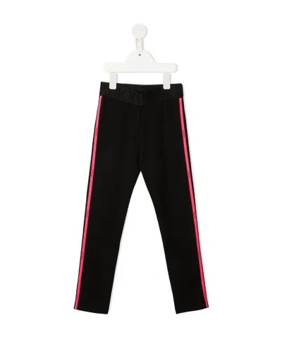 Moncler Side Stripe Leggings In Black