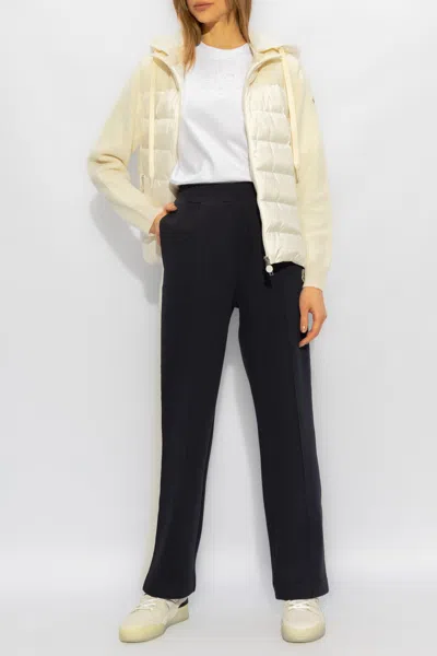 Moncler Side-stripe Sweatpants In Navy Blue