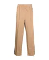 Moncler Side-stripe Track Pants In Brown