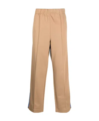 Moncler Side-stripe Track Pants In Brown