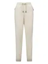Moncler Side-stripe Track Pants In Neutral