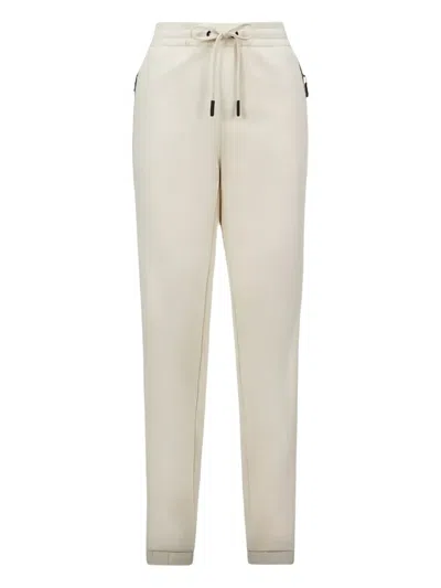 Moncler Side-stripe Track Pants In Neutral