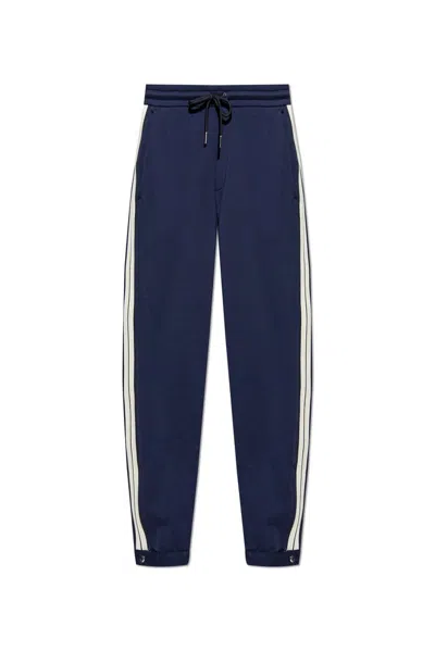 Moncler Striped Track Pants In Blue