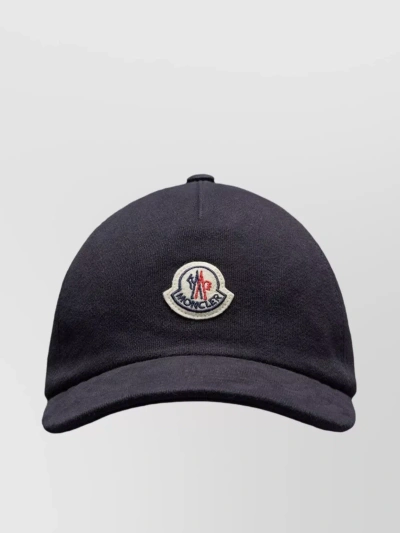 Moncler Signature Brim Baseball Hat In Grey