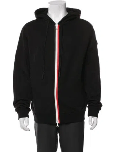 Pre-owned Moncler Signature Logo Colorblock Pattern Windbreaker In Black