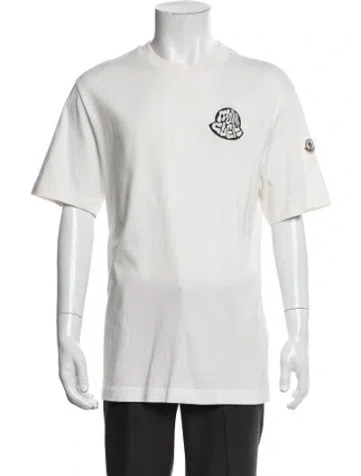 Pre-owned Moncler Signature Logo Graphic Print T-shirt In Neutral