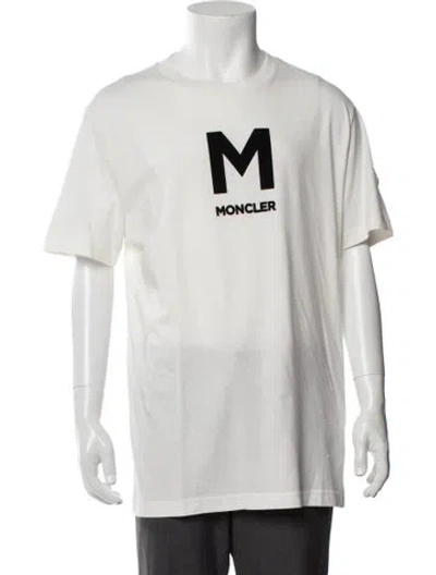 Pre-owned Moncler Signature Logo Graphic Print T-shirt In Neutral