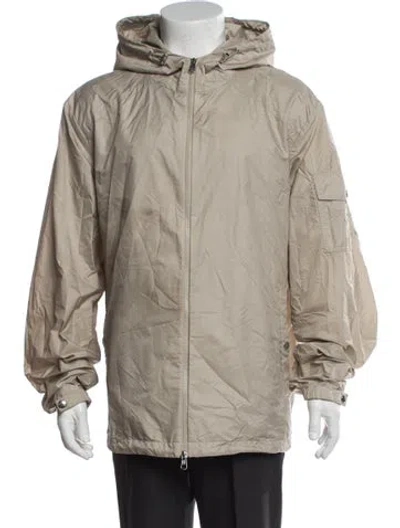 Pre-owned Moncler Signature Logo Parka In Neutral