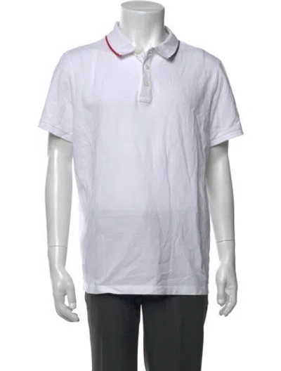 Pre-owned Moncler Signature Logo Short Sleeve Shirt In White