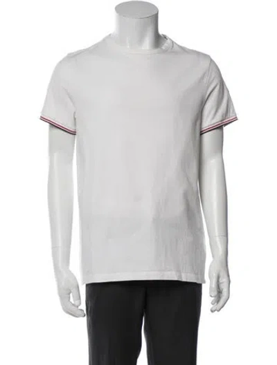 Pre-owned Moncler Signature Logo Short Sleeve Shirt In White