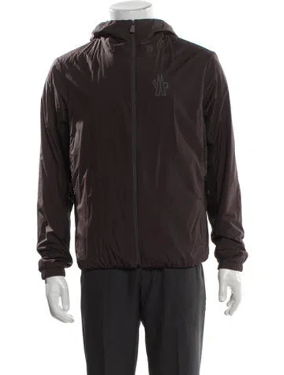 Pre-owned Moncler Signature Logo Windbreaker In Brown