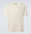 Moncler Silk And Cotton T-shirt In Neutral
