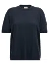 Moncler Silk And Cotton Sweater With Logo Patch