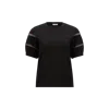Moncler T-shirt In Cotone Nero Donna In ブラック